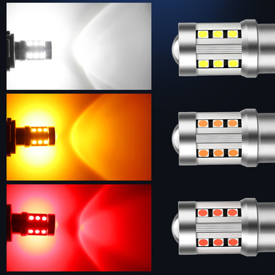Lumières de signalisation de virage de voiture LED blanche universelle1156 1157 3030 15SMD ampoule LED blanche jaune plaque d'immatriculation Canbus intérieur LED