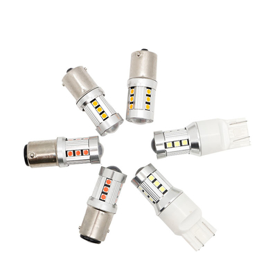 Lumières de signalisation de virage de voiture LED blanche universelle1156 1157 3030 15SMD ampoule LED blanche jaune plaque d'immatriculation Canbus intérieur LED