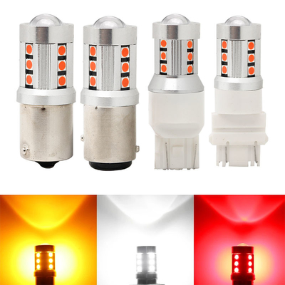 Lumières de signalisation de virage de voiture LED blanche universelle1156 1157 3030 15SMD ampoule LED blanche jaune plaque d'immatriculation Canbus intérieur LED