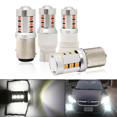 Lumières de signalisation de virage de voiture LED blanche universelle1156 1157 3030 15SMD ampoule LED blanche jaune plaque d'immatriculation Canbus intérieur LED