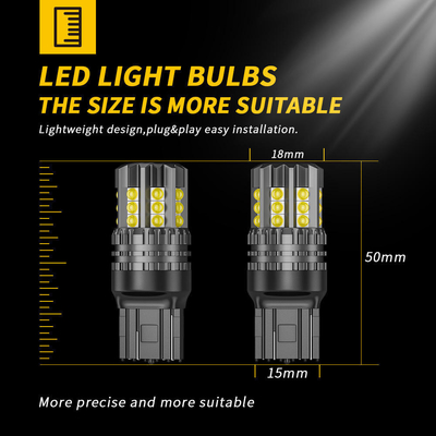 Lumières de virage de voiture LED blanche Auto 12V 24V 2835 45SMD 1156 1157 T25 3156 3157 T20 7440 7443 Canbus ampoules voiture LED