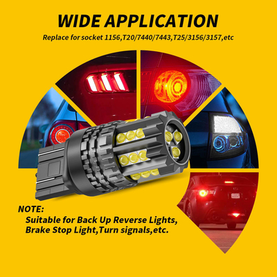 Lumières de virage de voiture LED blanche Auto 12V 24V 2835 45SMD 1156 1157 T25 3156 3157 T20 7440 7443 Canbus ampoules voiture LED