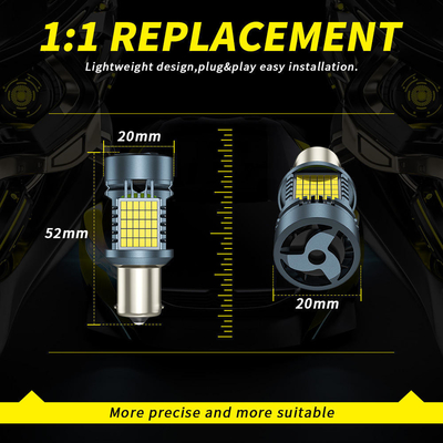 Lampes à LED avec Canbus 2016 120SMD T20 1156 1157 3156 3157 Lampes de freinage à LED avec lampe de ventilateur automatique