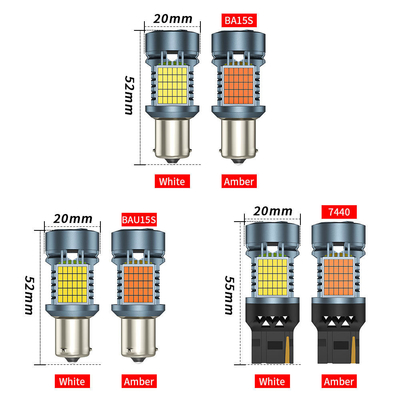Lampes à LED avec Canbus 2016 120SMD T20 1156 1157 3156 3157 Lampes de freinage à LED avec lampe de ventilateur automatique