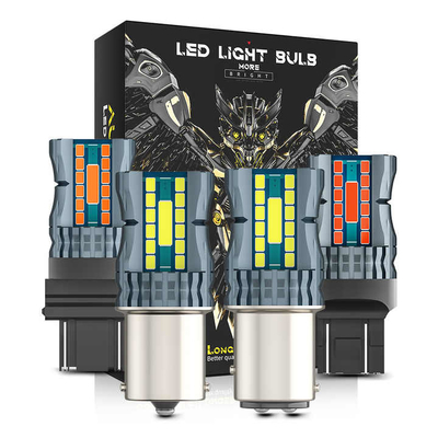 12V 1156 3030 24LED + 2COB Lumières de freinage et de virage 3156 ampoule à LED à double couleur