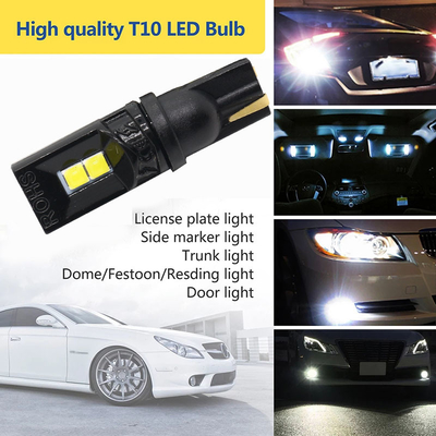 360 degrés LED ampoules T10 194 168 147 W5W 3030 voiture LED ampoules intérieures sans erreur Plaque d'immatriculation