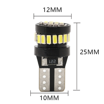 3014 Puce LED ampoules automobiles Lumière blanche 360 degrés angle de faisceau T10 3014 24smd courant constant ampoule à LED brillante