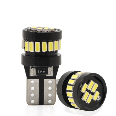3014 Puce LED ampoules automobiles Lumière blanche 360 degrés angle de faisceau T10 3014 24smd courant constant ampoule à LED brillante