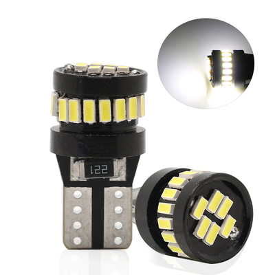3014 Puce LED ampoules automobiles Lumière blanche 360 degrés angle de faisceau T10 3014 24smd courant constant ampoule à LED brillante