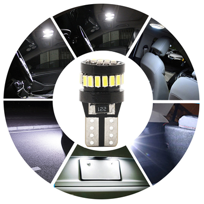 3014 Puce LED ampoules automobiles Lumière blanche 360 degrés angle de faisceau T10 3014 24smd courant constant ampoule à LED brillante