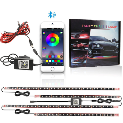 Lumières intérieures LED automobiles à télécommande multicolore ABS flexible 12V