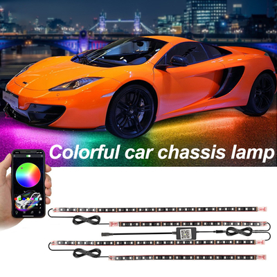 Lumières intérieures LED automobiles à télécommande multicolore ABS flexible 12V