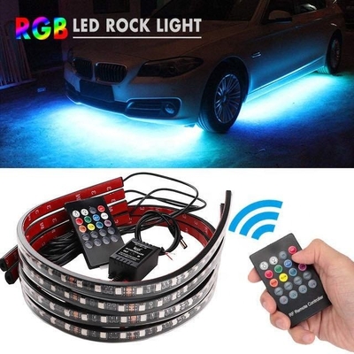 Lumières intérieures LED automobiles à télécommande multicolore ABS flexible 12V