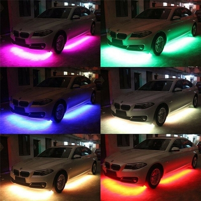 Lumières intérieures LED automobiles à télécommande multicolore ABS flexible 12V