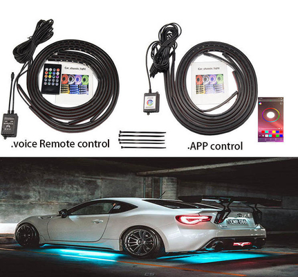 Lumières intérieures LED automobiles à télécommande multicolore ABS flexible 12V
