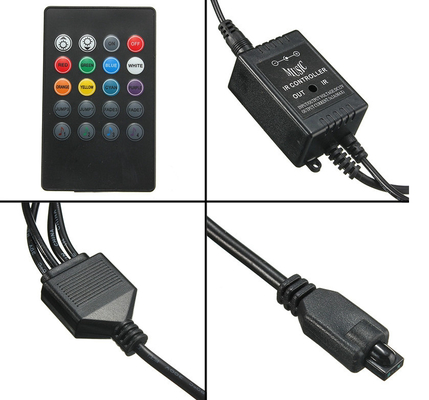 Lumières intérieures LED automobiles à télécommande multicolore ABS flexible 12V