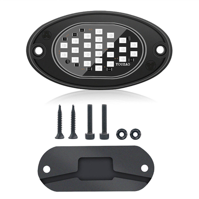 12V Chassis étanche à l'eau lumière 2835 LED mono couleur blanc pur 24 LED Roche lumière pour camion Jeep ATV UTV Offroad Underglow