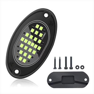12V Chassis étanche à l'eau lumière 2835 LED mono couleur blanc pur 24 LED Roche lumière pour camion Jeep ATV UTV Offroad Underglow