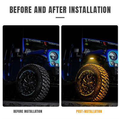 12V Chassis étanche à l'eau lumière 2835 LED mono couleur blanc pur 24 LED Roche lumière pour camion Jeep ATV UTV Offroad Underglow