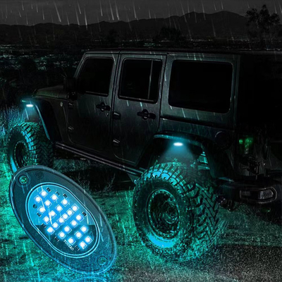 12V Chassis étanche à l'eau lumière 2835 LED mono couleur blanc pur 24 LED Roche lumière pour camion Jeep ATV UTV Offroad Underglow