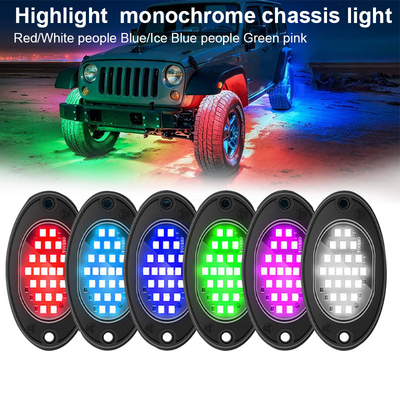 12V Chassis étanche à l'eau lumière 2835 LED mono couleur blanc pur 24 LED Roche lumière pour camion Jeep ATV UTV Offroad Underglow
