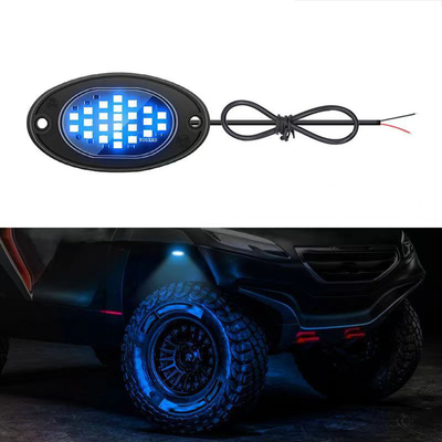 12V Chassis étanche à l'eau lumière 2835 LED mono couleur blanc pur 24 LED Roche lumière pour camion Jeep ATV UTV Offroad Underglow