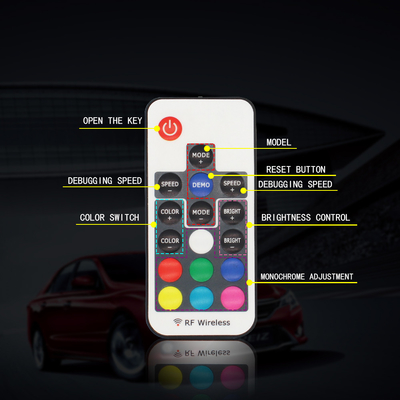 RGB SMD 5050 LED Strip IP67 Résistant à l'eau LED roue de voiture Hub Couleur lumière RGB roue LED lumières pour les jantes de voiture avec App Control