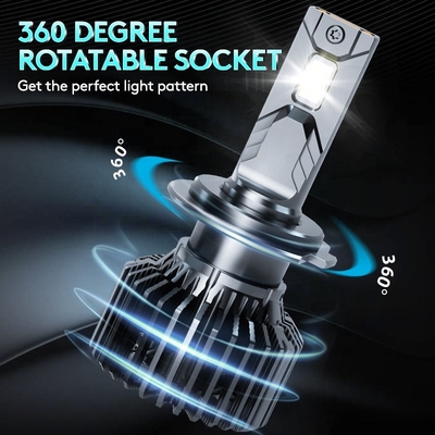 Phare des véhicules à moteur H1 H3 H4 H7 H11 9005 du lumen LED d'O3 12V 55W 12000 ampoule de phare menée 9006 par D2H
