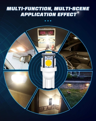 194 ampoules des véhicules à moteur de LED 6500K coincent T10 SMD 5050 ébrèche