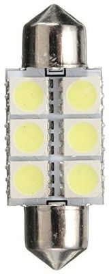 C.C blanc bleu 12V 31mm de lumières de voiture du feston C5W 5050 6SMD LED de lampe de dôme intérieur d'ampoule 36mm 39mm 41mm