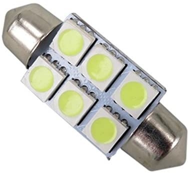 C.C blanc bleu 12V 31mm de lumières de voiture du feston C5W 5050 6SMD LED de lampe de dôme intérieur d'ampoule 36mm 39mm 41mm