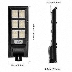 Réverbère solaire de 120 watts pour la résistance blanche IP65 d'inondation de la lumière du jour 5000K extérieure imperméable