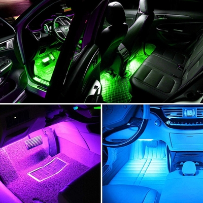 4 PCs 48 lumières intérieures menées IP65 de l'atmosphère de voiture de bande avec le contrôle d'APPLI de port USB